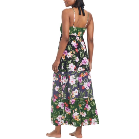 NWT Bar Iii Women's Floral-Print Tiered Cover-up Dress,Multi - Picture 3 of 3